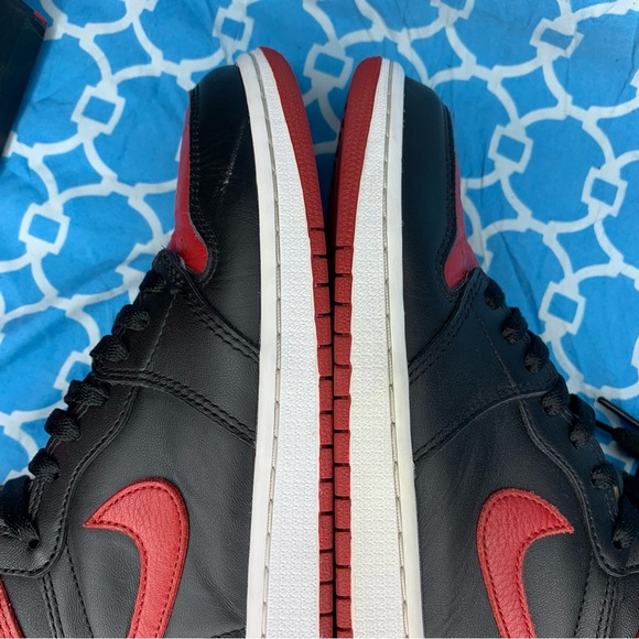 Nike Men’s size 9 Air Jordan 1 high Banned Retro OG bred black red 2016 rare vtg - Picture 8 of 12